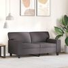 vidaXL 2-osobowa sofa, szary, 120 cm, sztuczna sk&oacute;ra