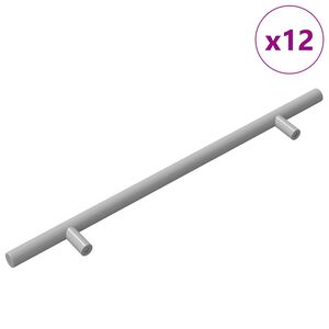 vidaXL Uchwyt do szafki 12 pcs Srebrny 300 mm Stal nierdzewna
