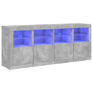 vidaXL Szafka z oświetleniem LED, szarość betonu, 163x37x67 cm