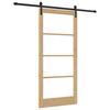 vidaXL Drzwi przesuwne ORKDAL Naturalny i czarny 93 x 202 cm