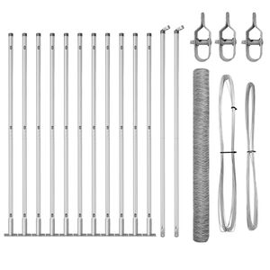 vidaXL Słupek ogrodzeniowy. Srebrny 25 x 1,6 m (siatka 36 mm) Stal