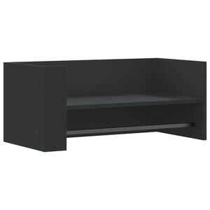 vidaXL P&oacute;łka ścienna, czarna, 70,5x35x30,5 cm, materiał drewnopochodny