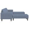 vidaXL Sofa z poduszką Niebieski 250 x 188 x 76 cm Tkanina sztruksowa