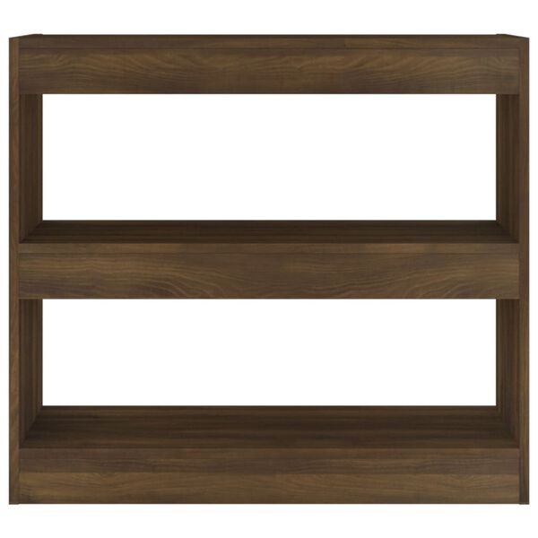vidaXL Regał na książki/przegroda, brązowy dąb, 80x30x72 cm