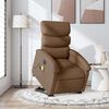vidaXL Podnoszony fotel masujący, elektryczny, rozkładany, brązowy