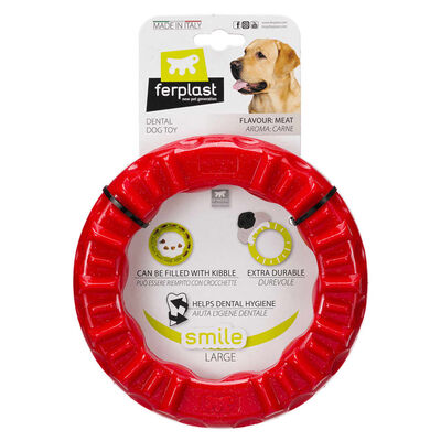Ferplast Zabawka dentystyczna dla psa Smile, 20x18x4 cm, czerwona