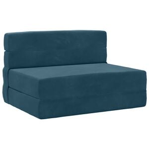 vidaXL Składana Sofa Ł&oacute;żko niebieski 70 x 72 x 60 cm tkanina