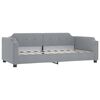 vidaXL Sofa z funkcją spania, jasnoszara, 90x190 cm, obita tkaniną