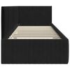vidaXL Rama ł&oacute;żka narożnego Z zagł&oacute;wkiem Czarny 80 cm x 200 cm Aksamit