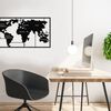Homemania Dekoracja ścienna World Map, 90x55 cm, metalowa, czarna