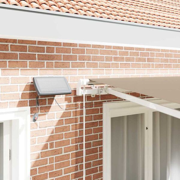 vidaXL Markiza zwijana Beżowy 350 x 250 cm Tkanina i Stal