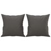 vidaXL 2-osobowa sofa z poduszkami, szara, 140 cm, sztuczna sk&oacute;ra