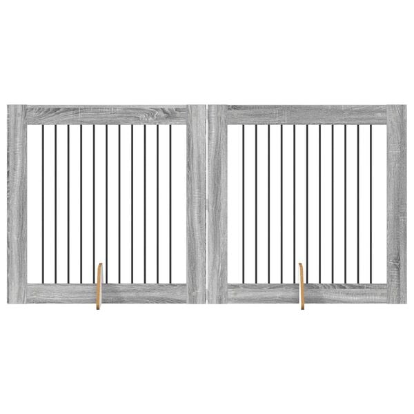 vidaXL Kojec dla psa 2 pcs Szary Sonoma 100 x 100 cm