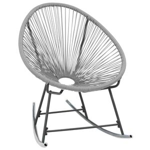 vidaXL Bujane krzesło ogrodowe, szare, rattan PE