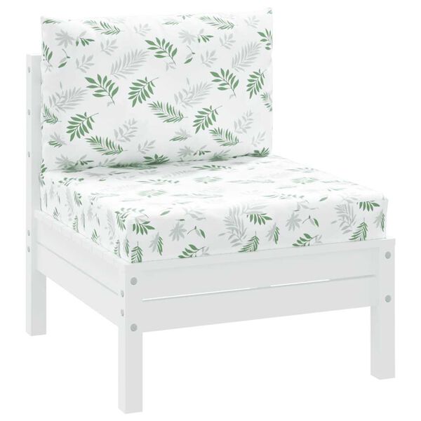 vidaXL Poduszki na palety, 2 szt., wzór w liście, tkanina Oxford