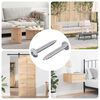 vidaXL Wkręt Drewniany 2 pcs Srebrny M4 x 28 mm Żelazo