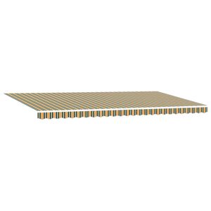 vidaXL Markiza wysuwana Zielony i ż&oacute;łty 600 &times; 300 cm