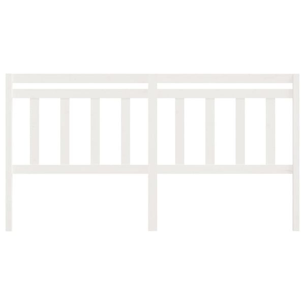 vidaXL Wezgłowie ł&oacute;żka, białe, 206x4x100 cm, lite drewno sosnowe