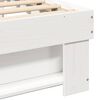 vidaXL Ramka ł&oacute;żka Z zagł&oacute;wkiem Biały 200 x 200 cm Lite drewno sosnowe