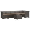 vidaXL Sofa Ogrodowa 6-osobowa z Poduszkami w Wyglądzie Rattanu PP
