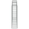 vidaXL Kosze gabionowe, 12 szt, 200x30x120/140cm, galwanizowane żelazo