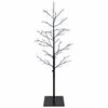 vidaXL Choinka brzozowa Czarny 120 cm Stal 279 LED