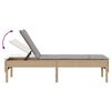 vidaXL Leżak z poduszką beżowy 55x200x44cm polirattan
