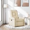 vidaXL Fotel rozkładany, kremowy, obity tkaniną