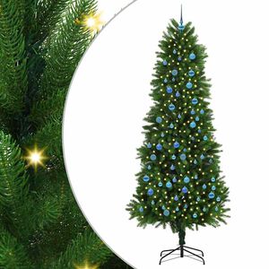 vidaXL Choinka z 300 diodami LED z podstawą Zielony 240 cm PE