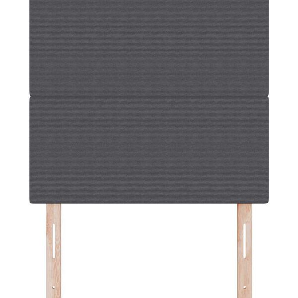 vidaXL Zagł&oacute;wek Z zagł&oacute;wkiem Ciemnoszary 80 cm Sk&oacute;ra ekologiczna