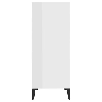 vidaXL Szafka na wysoki połysk, biała, 57x35x90 cm, płyta wiórowa