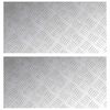 vidaXL Stopień Prostokątny 2 pcs Srebrny 60 x 30 cm Aluminium