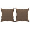 vidaXL 2-osobowa sofa z poduszkami, brązowa, 140 cm, tkanina