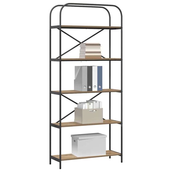 vidaXL P&oacute;łka na książki Dąb rzemieślniczy 80 x 30 x 183 cm