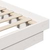 vidaXL Ramka łóżka Biały 200 x 200 cm Lite drewno sosnowe