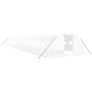 vidaXL Szklarnia ze stalową ramą, biała, 88 m&sup2;, 22x4x2 m