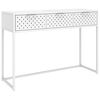 vidaXL Stolik konsolowy, biały, 106x35x75 cm, stalowy