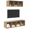 vidaXL Zestaw szafek RTV Montowane na ścianie 2 pcs Dąb rzemieślniczy