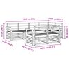 vidaXL Zestawy sof 7 pcs Naturalny Lite Drewno Akacji