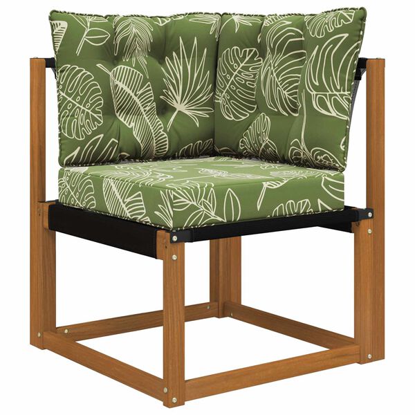 vidaXL Poduszka do sofy na zewnątrz 3 pcs Wz&oacute;r liścia Poliester