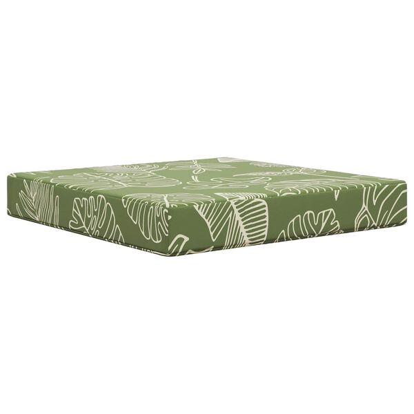 vidaXL Poduszka do sofy na zewnątrz 3 pcs Wz&oacute;r liścia Poliester