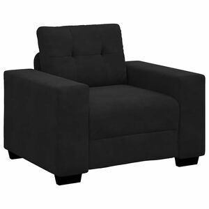 vidaXL Sofa Fotel Czarny 100x78x80 cm Aksamit