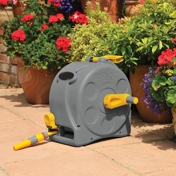 Hozelock Wąż ogrodowy na rolce Compact Reel 25 m, wolnostojący/ścienny