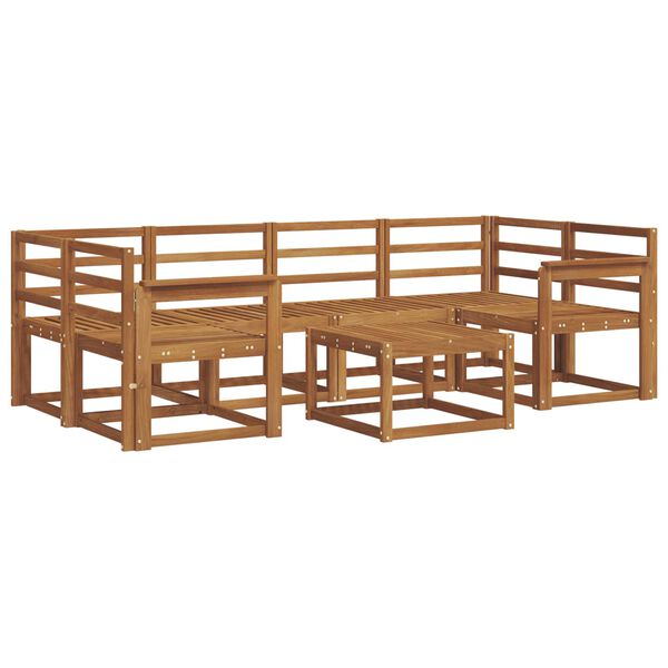 vidaXL Zestaw sof na zewnątrz 7 pcs Naturalny Lite Drewno Akacji