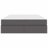 vidaXL Ł&oacute;żko z miejscem na przechowywanie i materacem 2 pcs Szary