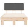 vidaXL Ramka ł&oacute;żka z tapicerowanym wezgłowiem Ciemnoszary 120 x 200 cm