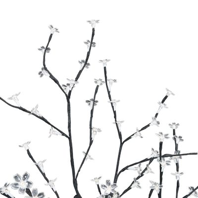 vidaXL Drzewko z lampkami, 128 LED, zimny biały, kwiat wiśni, 120 cm