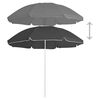 vidaXL Parasol ogrodowy na stalowym słupku, antracytowy, 180 cm