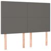 vidaXL Zagł&oacute;wek szary 144x5x118/128 cm sk&oacute;ra ekologiczna
