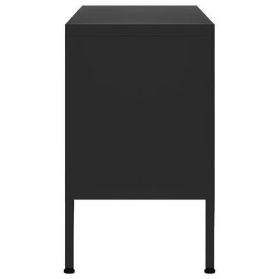 vidaXL Szafka pod telewizor, czarna, 105x35x52 cm, stalowa
